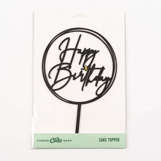 Topper Birthday Circle Black