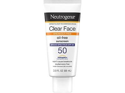 Neutrogena Clear Face Sunscreen Lotion, SPF 50, 3 oz. (11282)