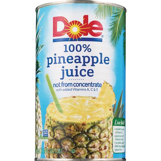 Dole Pineapple Juice 100% Not From Concentrate (Can)