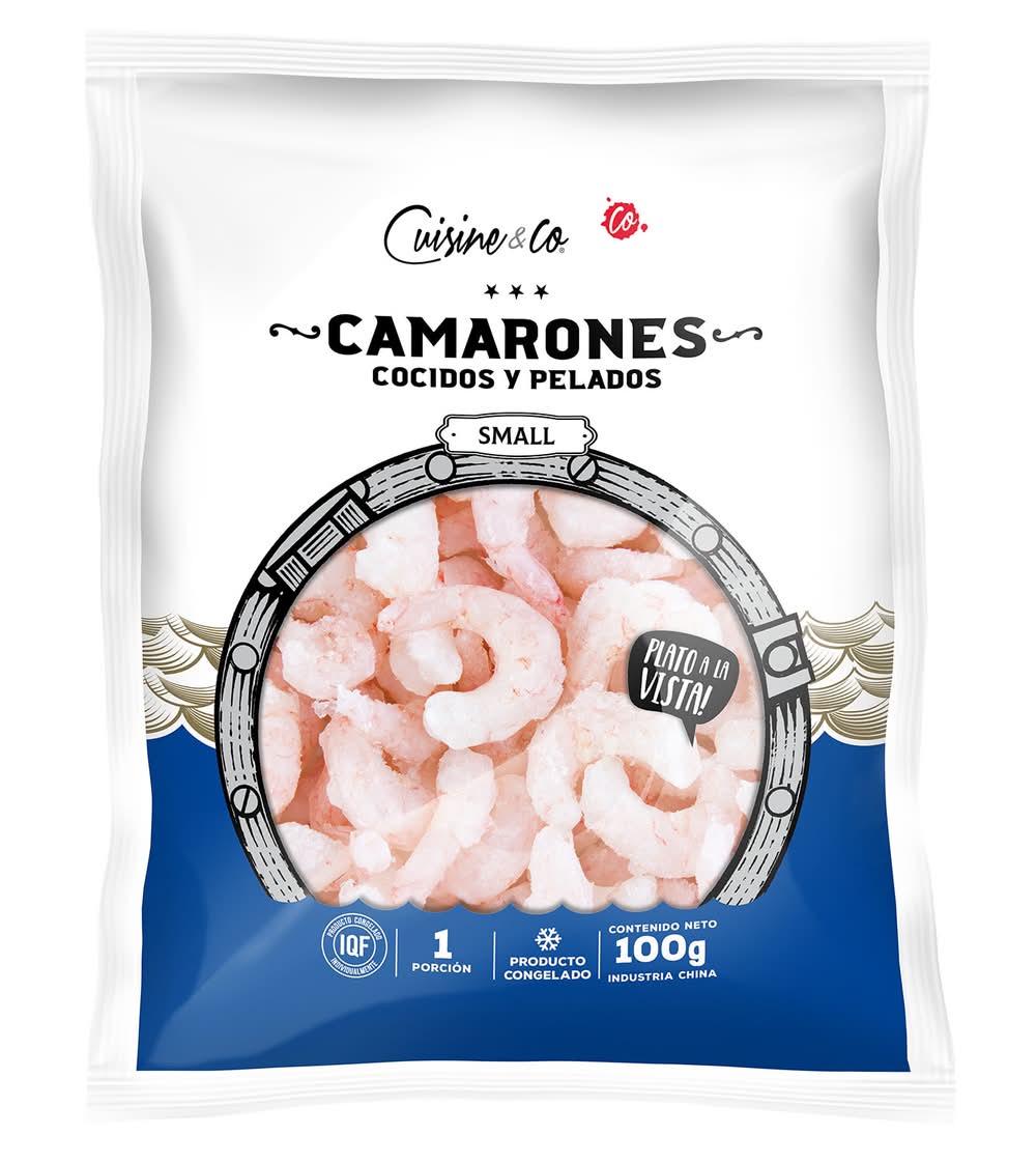 Cuisine & Co · Camarones cocidos y pelados - Pequeños (100 g)