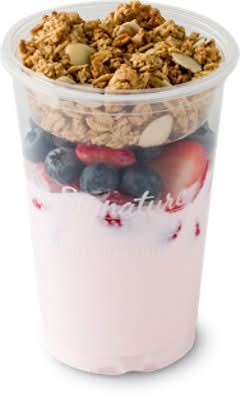 Fresh Cut Yogurt Parfait Strawberry With Strawberries And Blueberries - 12 Oz (550 Cal)
