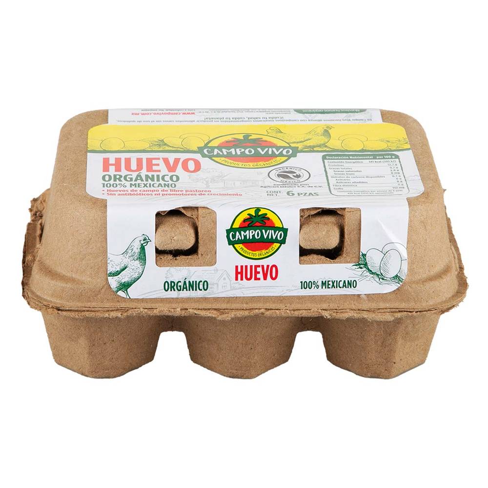 Campo Vivo · Huevos orgánicos (6 un)