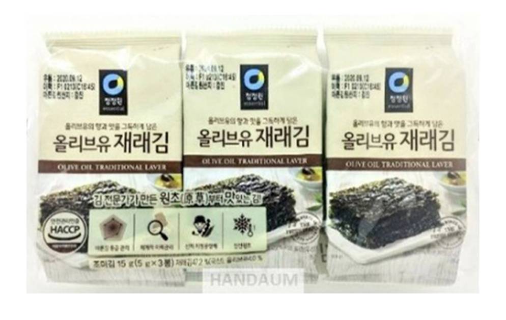 Chung Jung One Seasoned Seaweed Snack (3 x 4.5g)