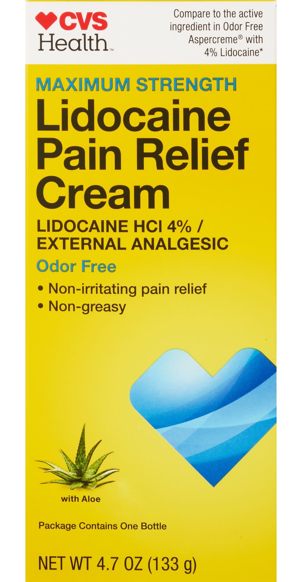 CVS Health Maximum Strength Lidocaine Pain Relief Cream (4.7 oz)