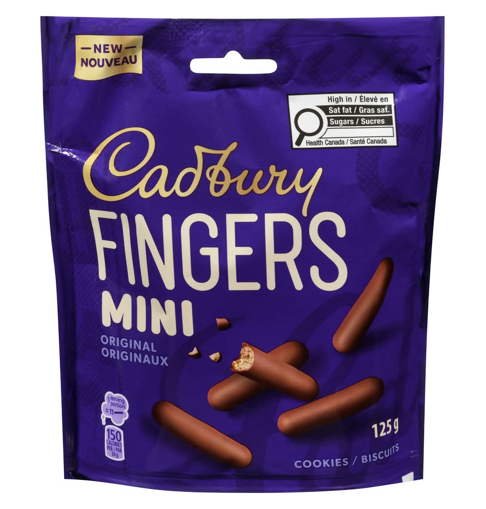 Cadbury Bite-Sized Chocolatey Cookie Mini Fingers, Original (125 g)