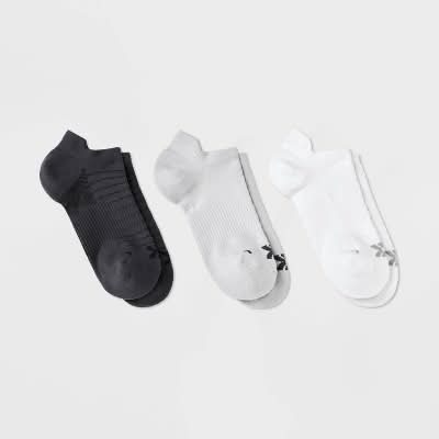 All In Motion Mesh Striped No Show Tab Arch Support Socks, Women, 4-10, Assorted (3 ct)