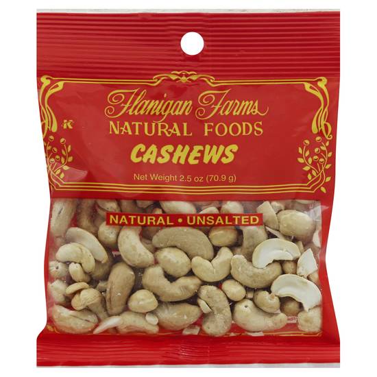 Flanigan Farms Unsalted Cashews (2.5 oz)