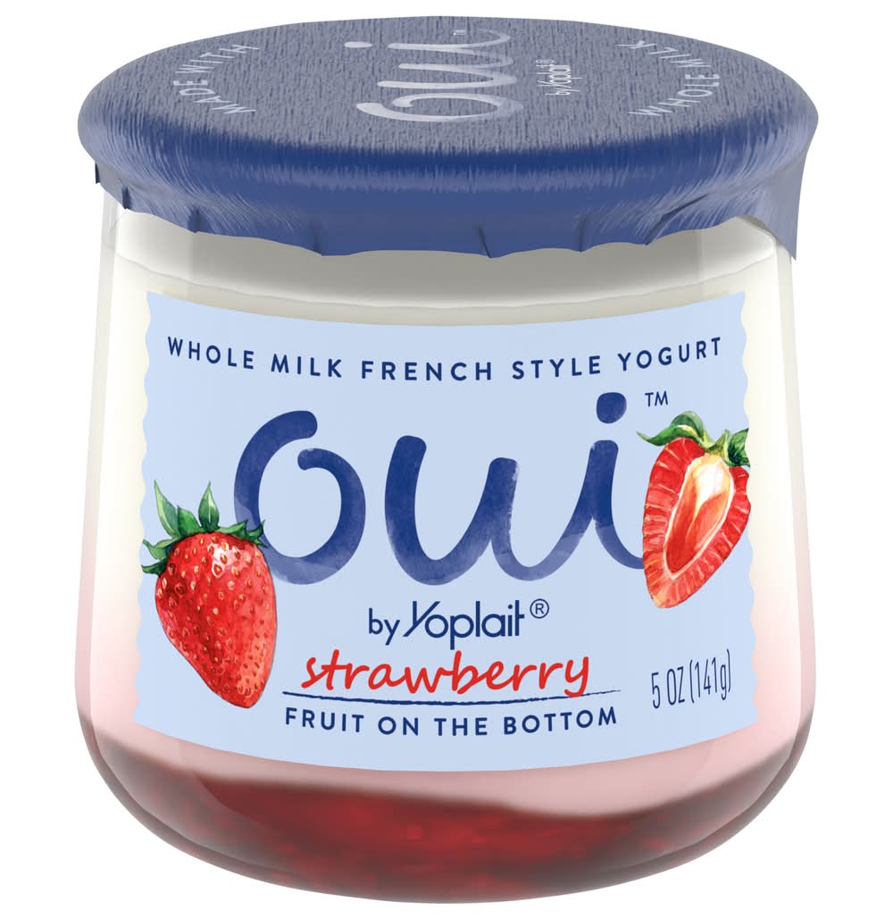 Oui by Yoplait Whole Milk French Style Yogurt, Strawberry (5 oz)