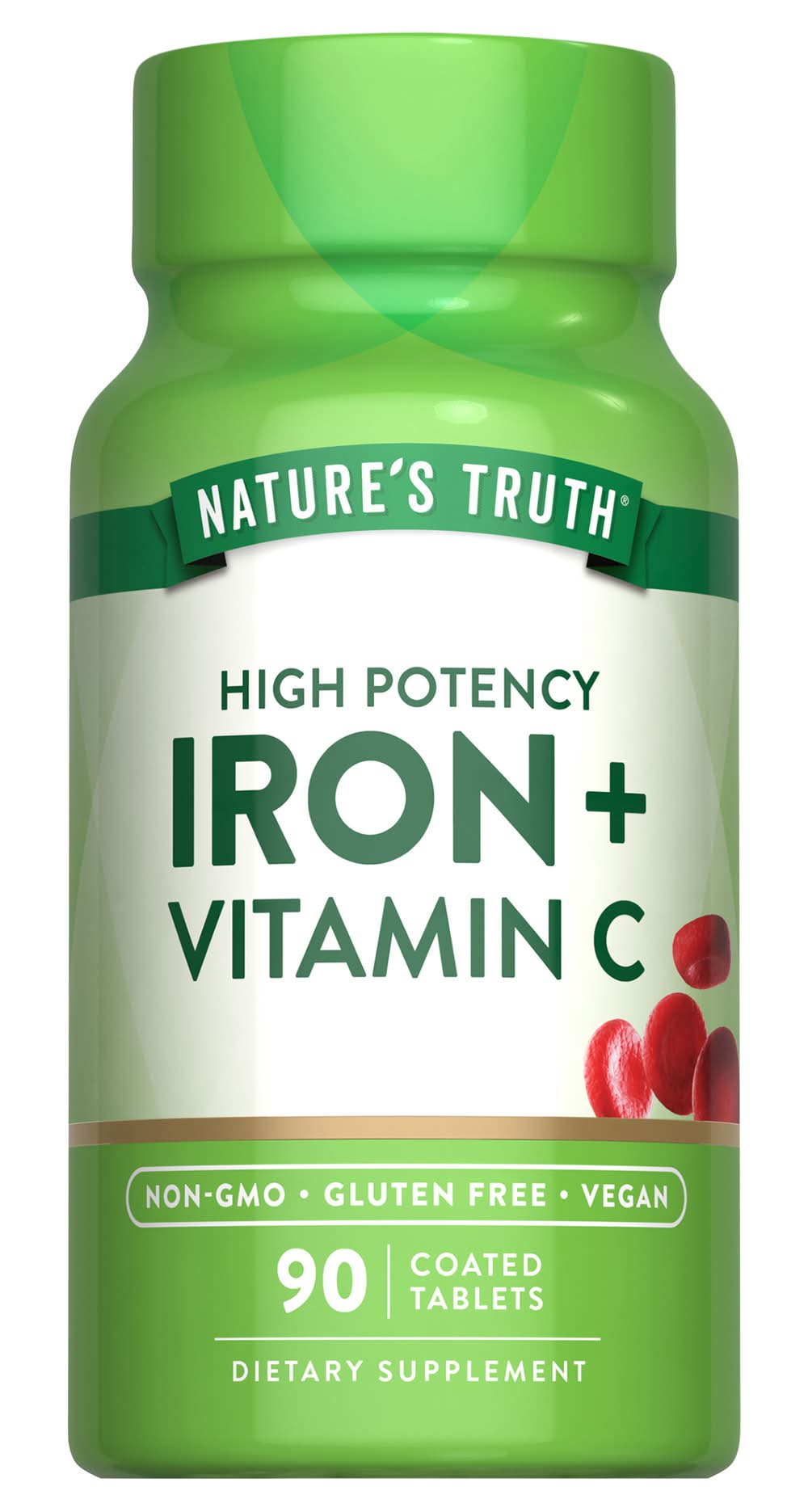 Nature's Truth High Potency Iron + Vitamin C Tablets (90 ct)