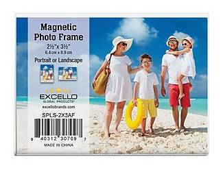 Excello Global Products Magnetic Indoor Wall Sign, 2.5 x 3.5, Clear (SPLS-2X3AF)