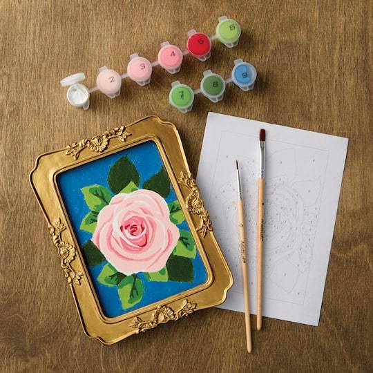 Artist's Series Rose Paint By Number Framed Mini Kit