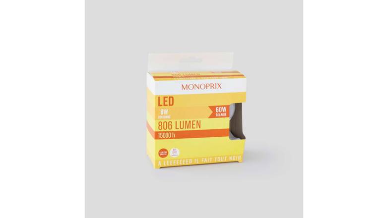 Monoprix ampoule led standard 60w 806 lumen (2 pièces) 