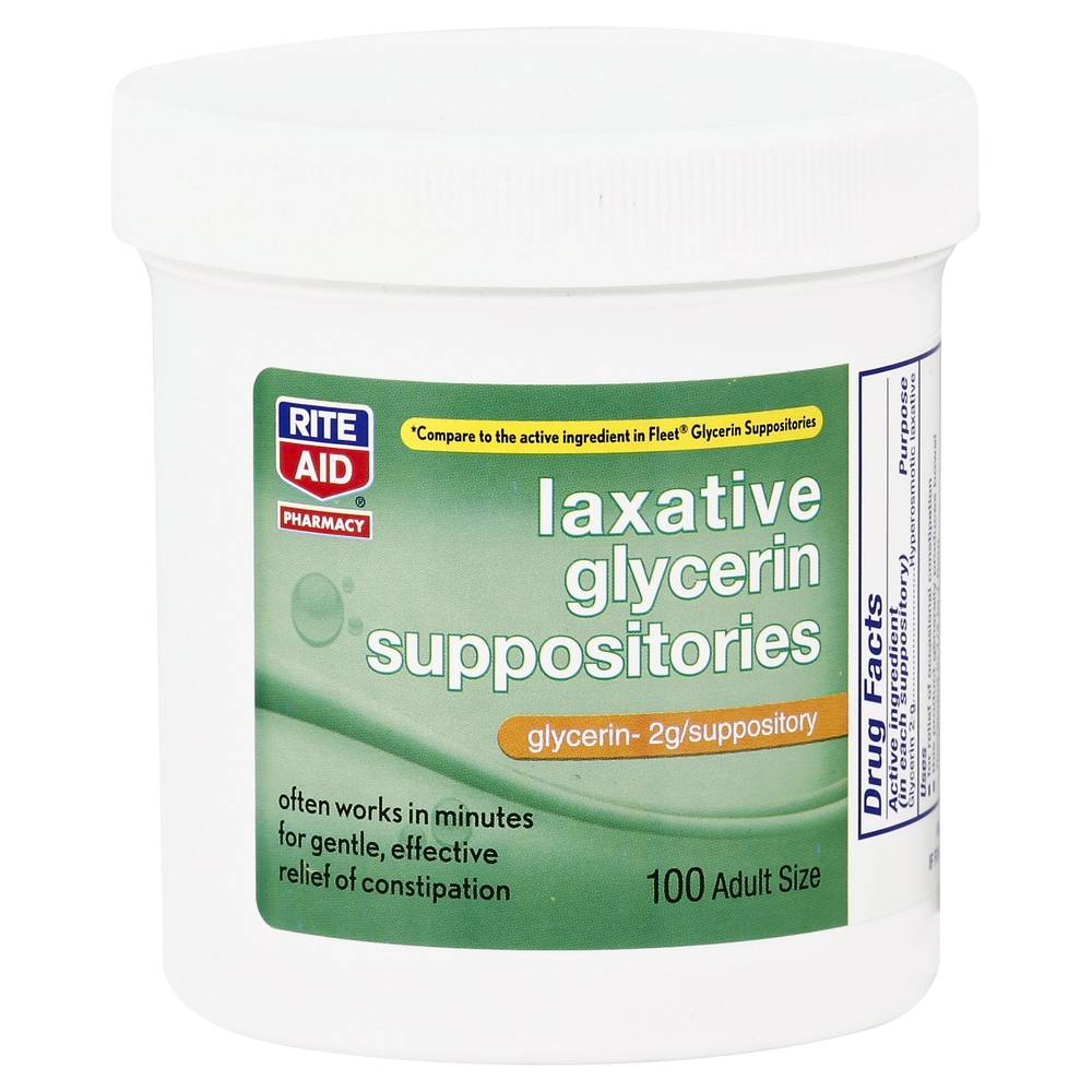 Rite Aid Laxative Glycerin Suppositories (100 ct)