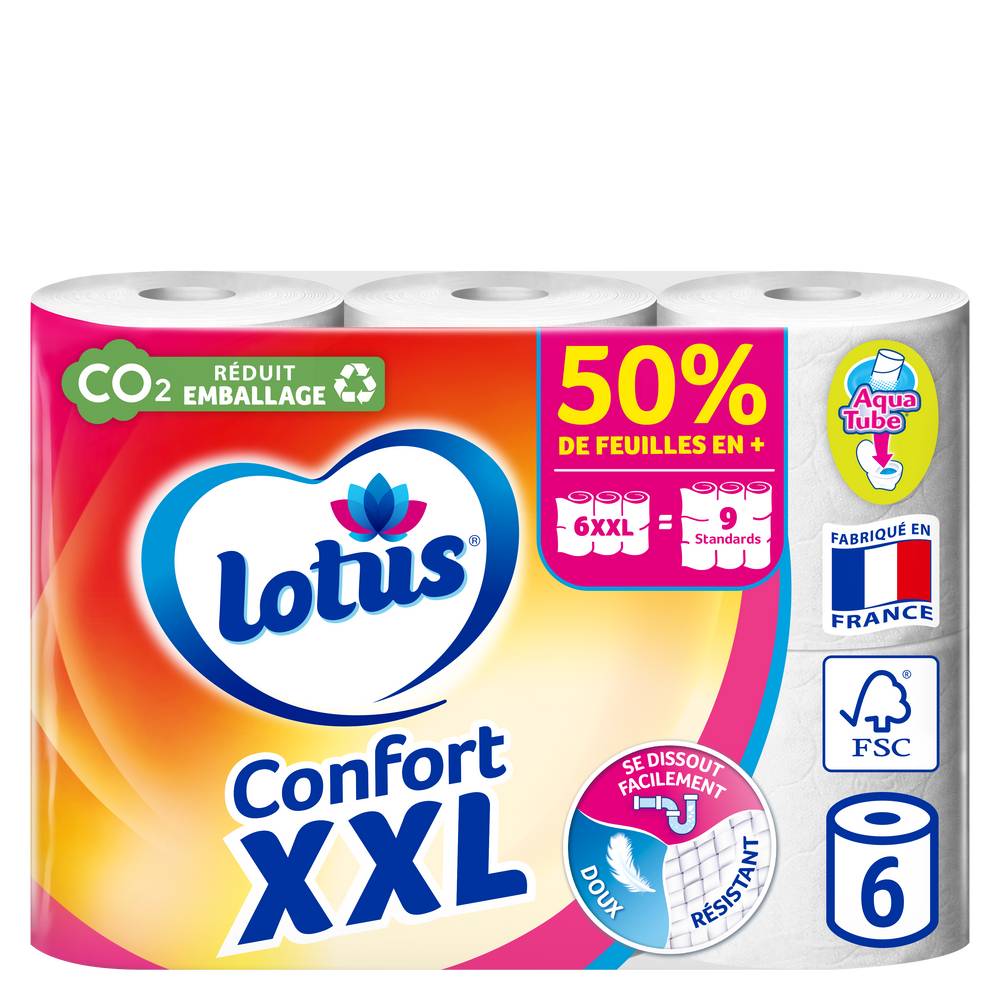 Lotus - Papier toilette confort xxl (6 pièces)