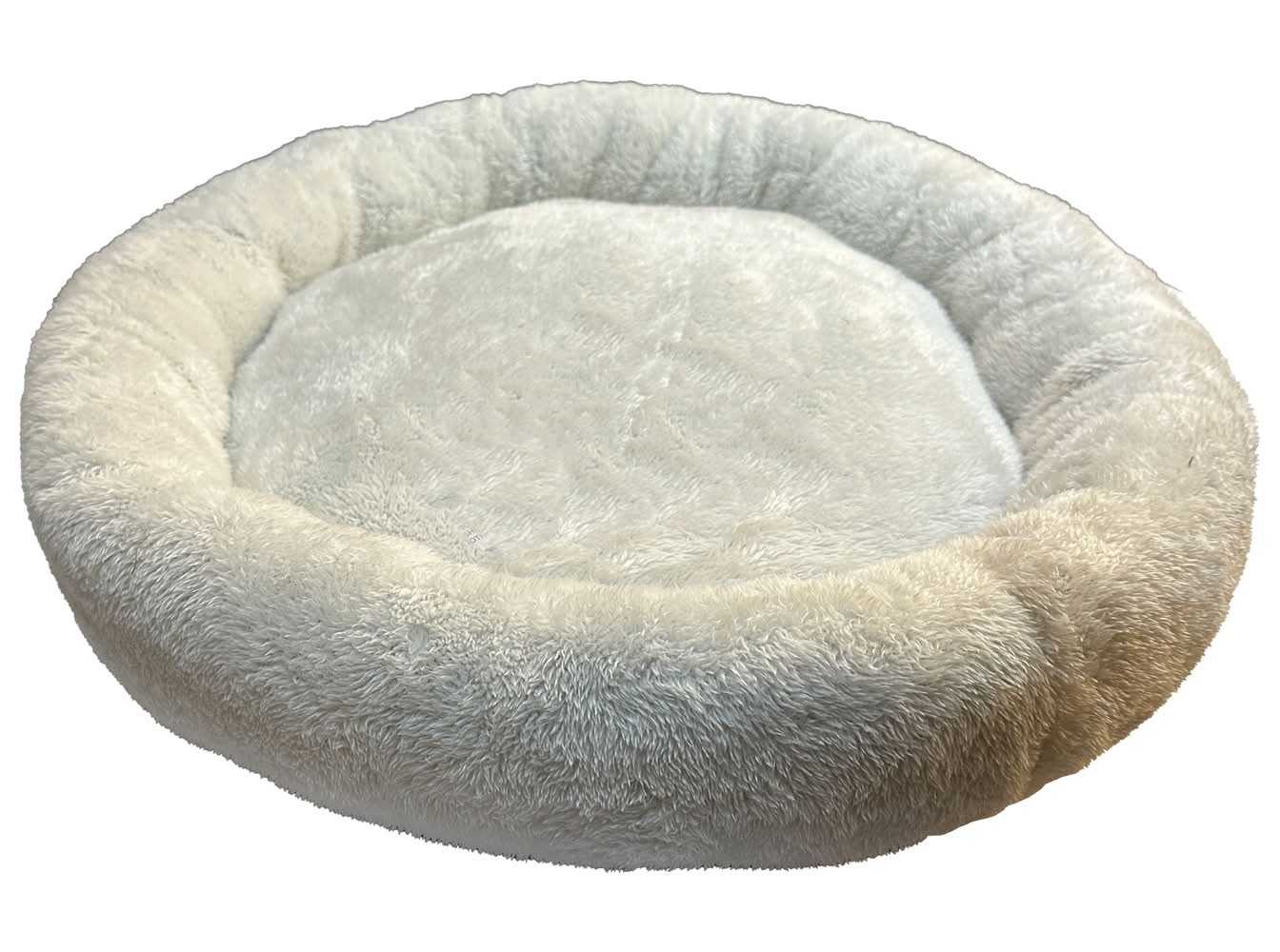 Plush Round Pet Bed 20in Biege