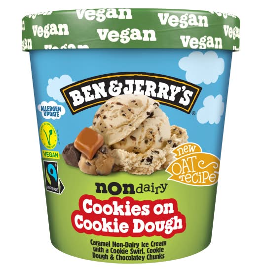 Ben & Jerry's Cookies On Cookie Dough, Non Dairy Caramel Ice Cream (465ml)