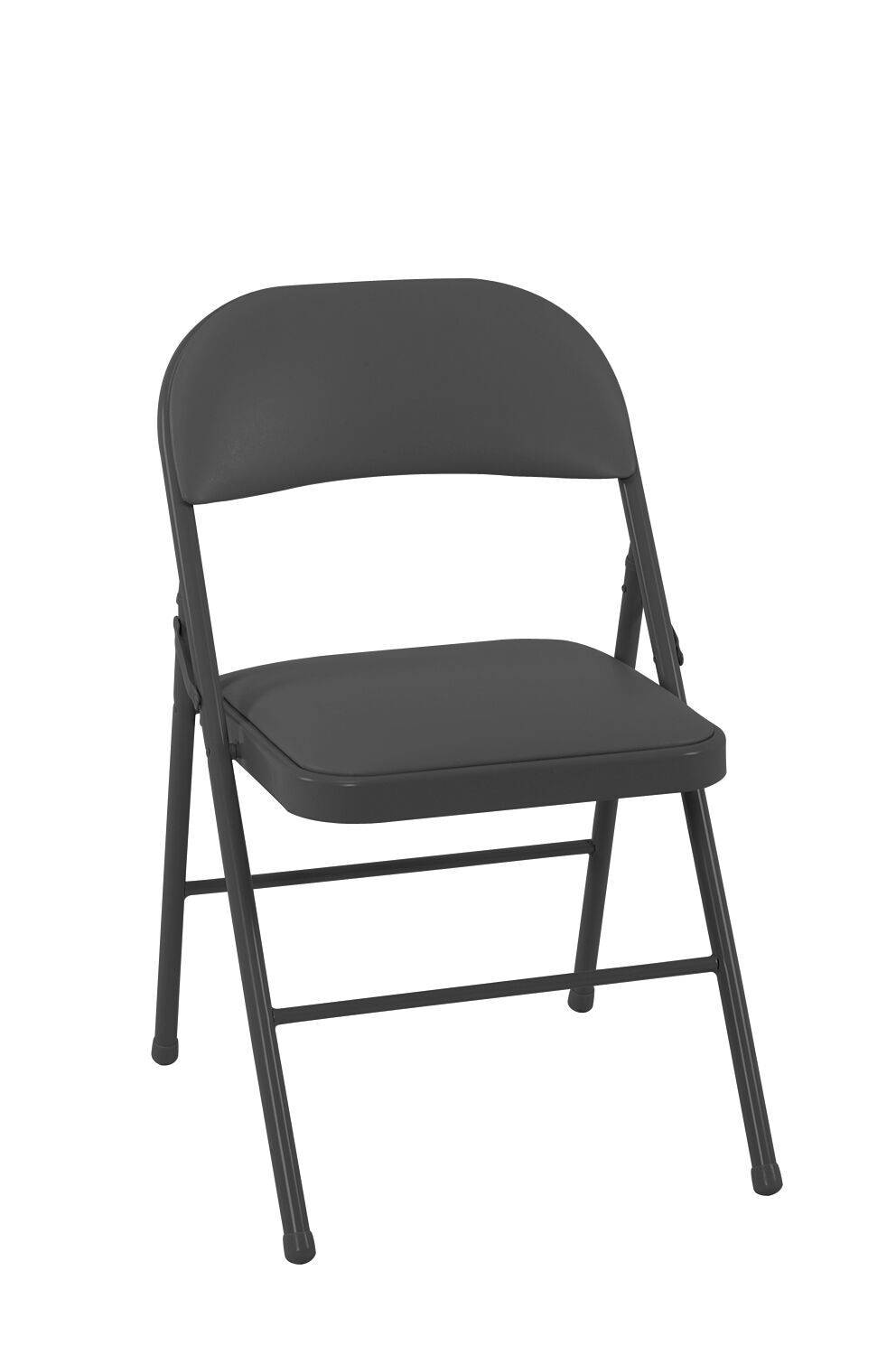 Cosco Black Standard Folding Chair with Padded Seat (Indoor) | 14993BLK4L