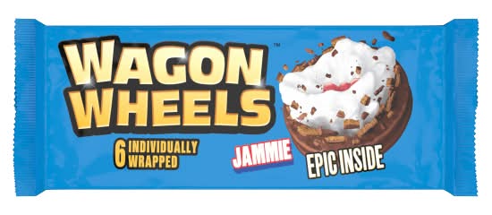 Wagon Wheels Individually Wrapped Jammie Biscuits (6 pack)