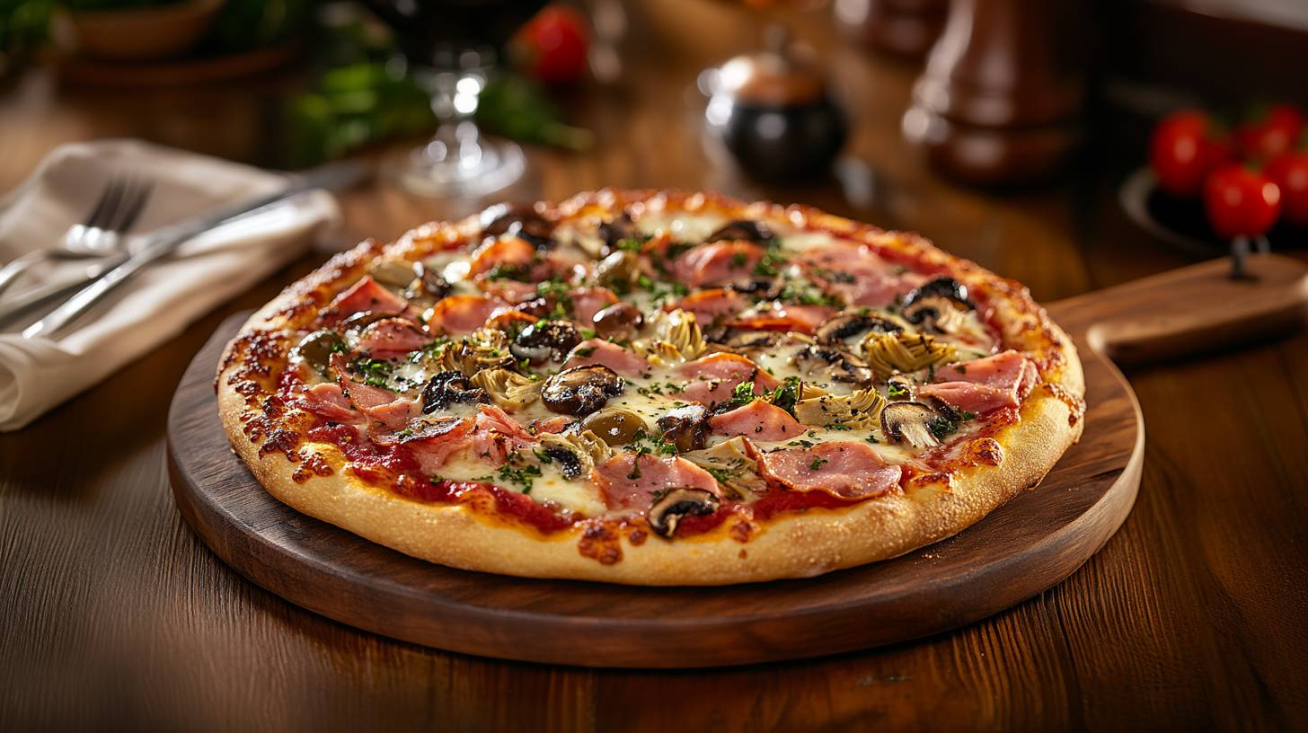 Pizza 4 saisons 🍅 🥩 🍄