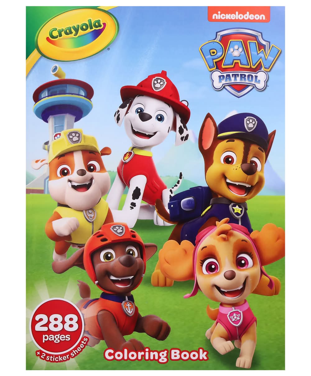 Crayola Paw Patrol Coloring Book With Stickers 288 Pages