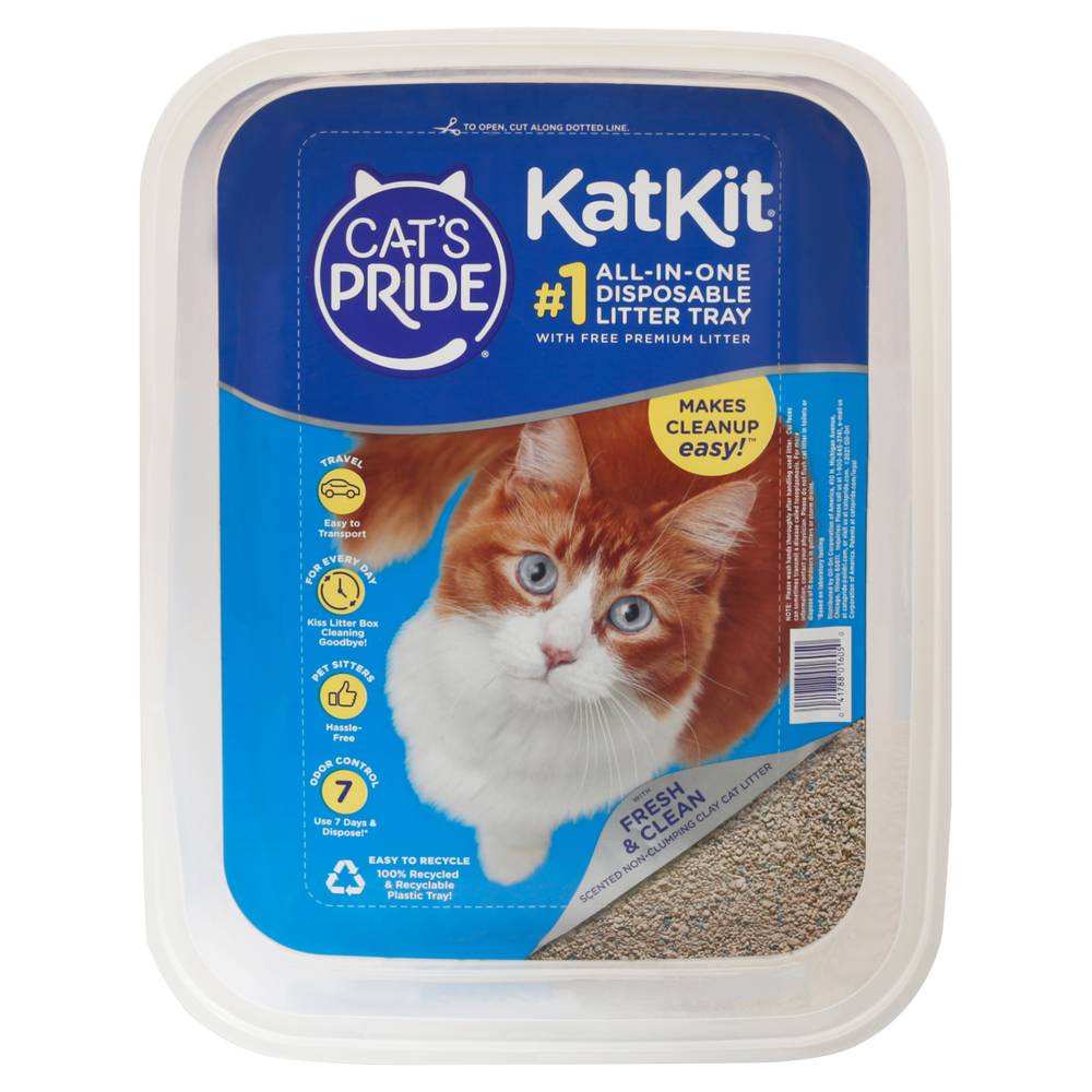 Cat's Pride Kat Kit Disposable Tray With Litter (3.4 lbs)