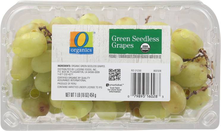 O Organics Seedless Green Grapes (1 lb)
