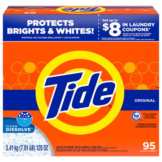 Tide Powder Laundry Detergent, Original, 95 Loads