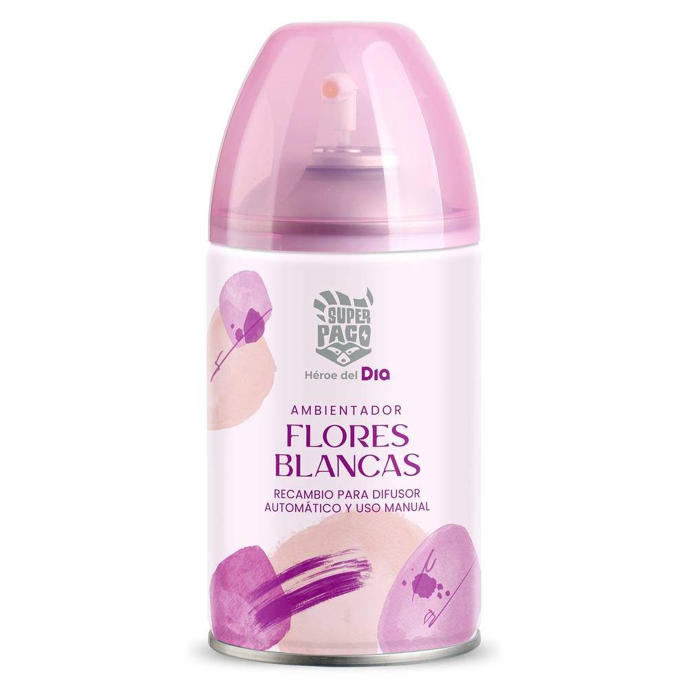 Ambientador Automático Flores Blancas Super Paco De Dia Spray 250 Ml