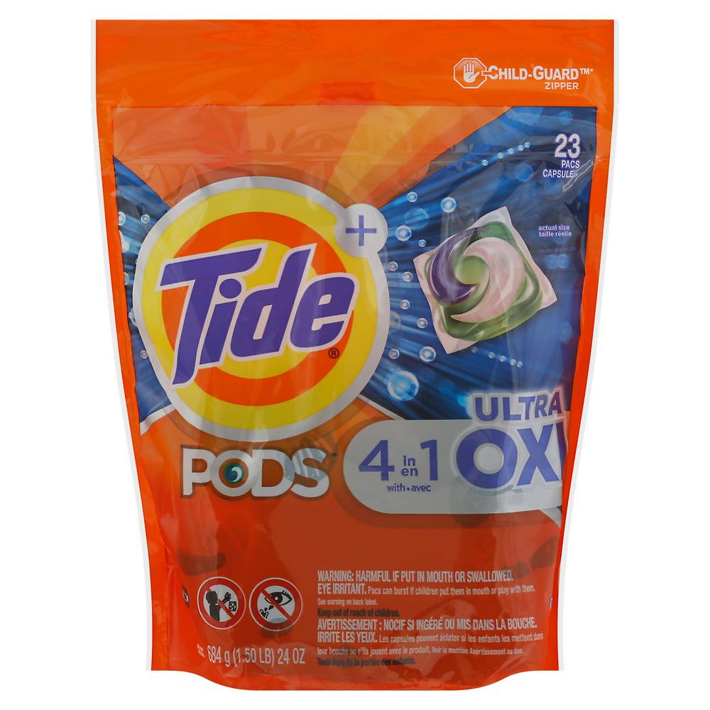 Tide 4 in 1 Pods With Oxi Liquid Laundry Detergent