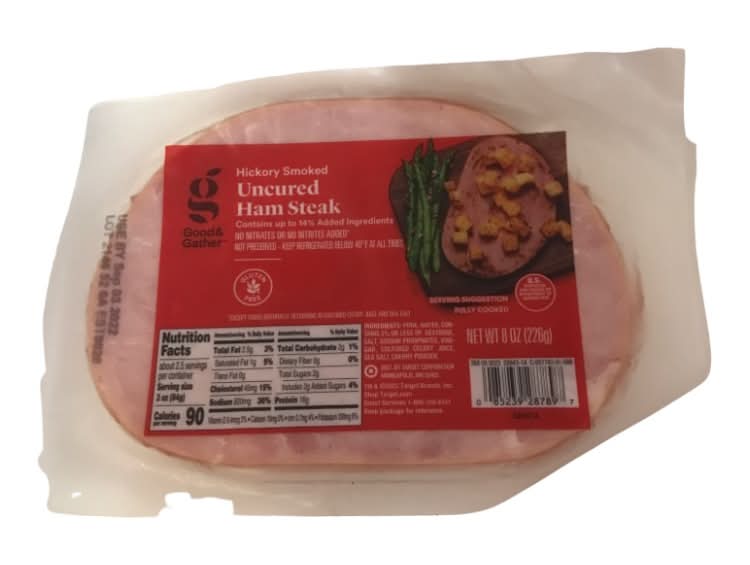 Good & Gather Hickory Smoked Uncured Ham Steak (8 oz)