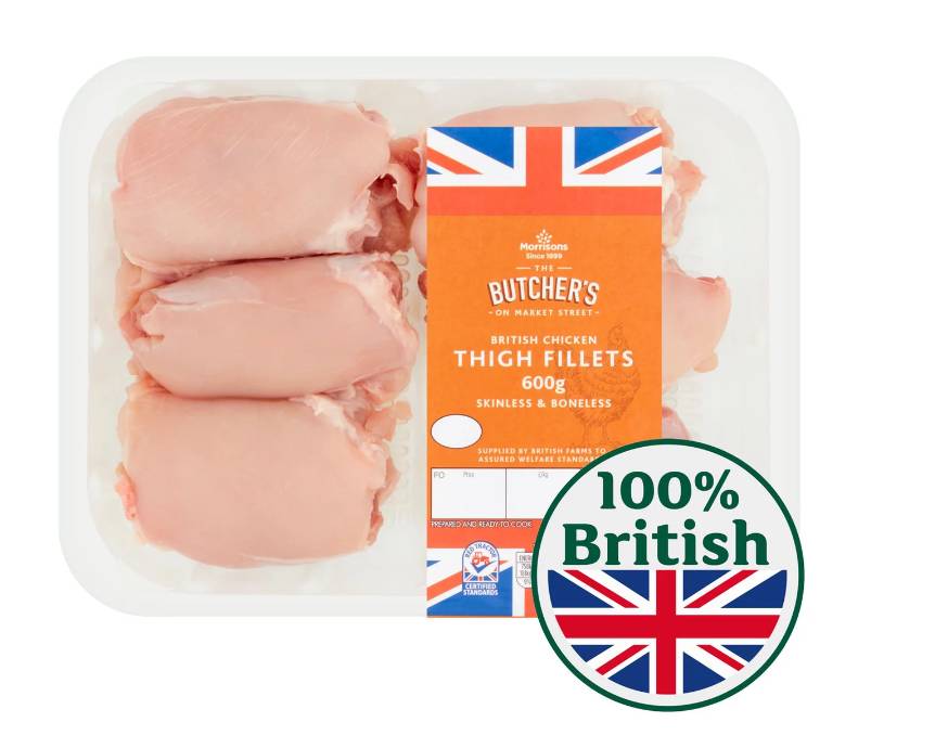 Morrisons The Butcher's on Market Street British Chicken Thigh Fillets (600g)