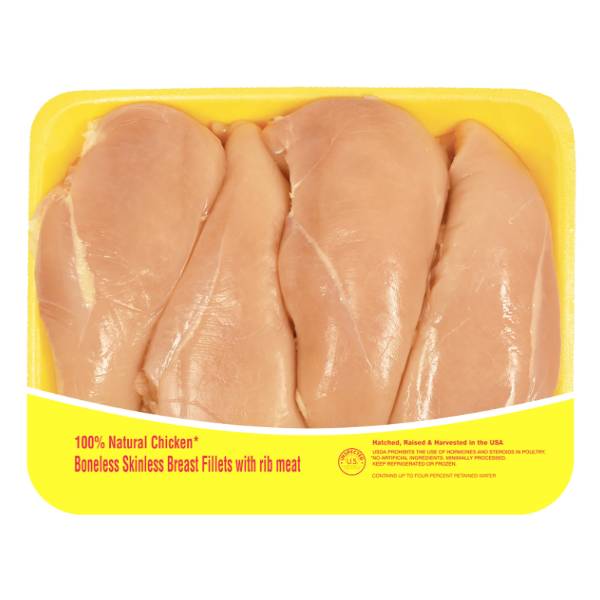 All Natural Chicken Boneless Skinless Breasts Family Pack