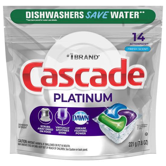 Cascade Platinum Dishwasher Detergent Pods (fresh scent) ( 14 ct )