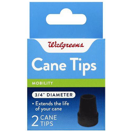 Walgreens Cane Tips 3/4 Inch - 2.0 ea