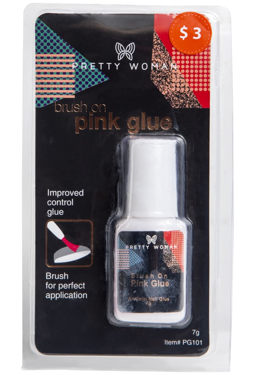 Pretty Woman Brush On Pink Nail Glue