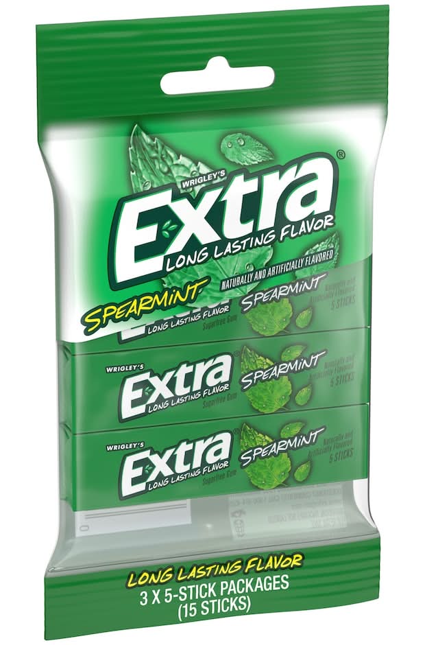 Wrigley's Extra Spearmint Sugar Free Chewing Gum, Spearmint (3 x 5 ct)