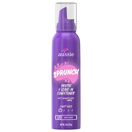 Aussie Sprunch Mousse & Leave-In Conditioner For Curly & Wavy Hair