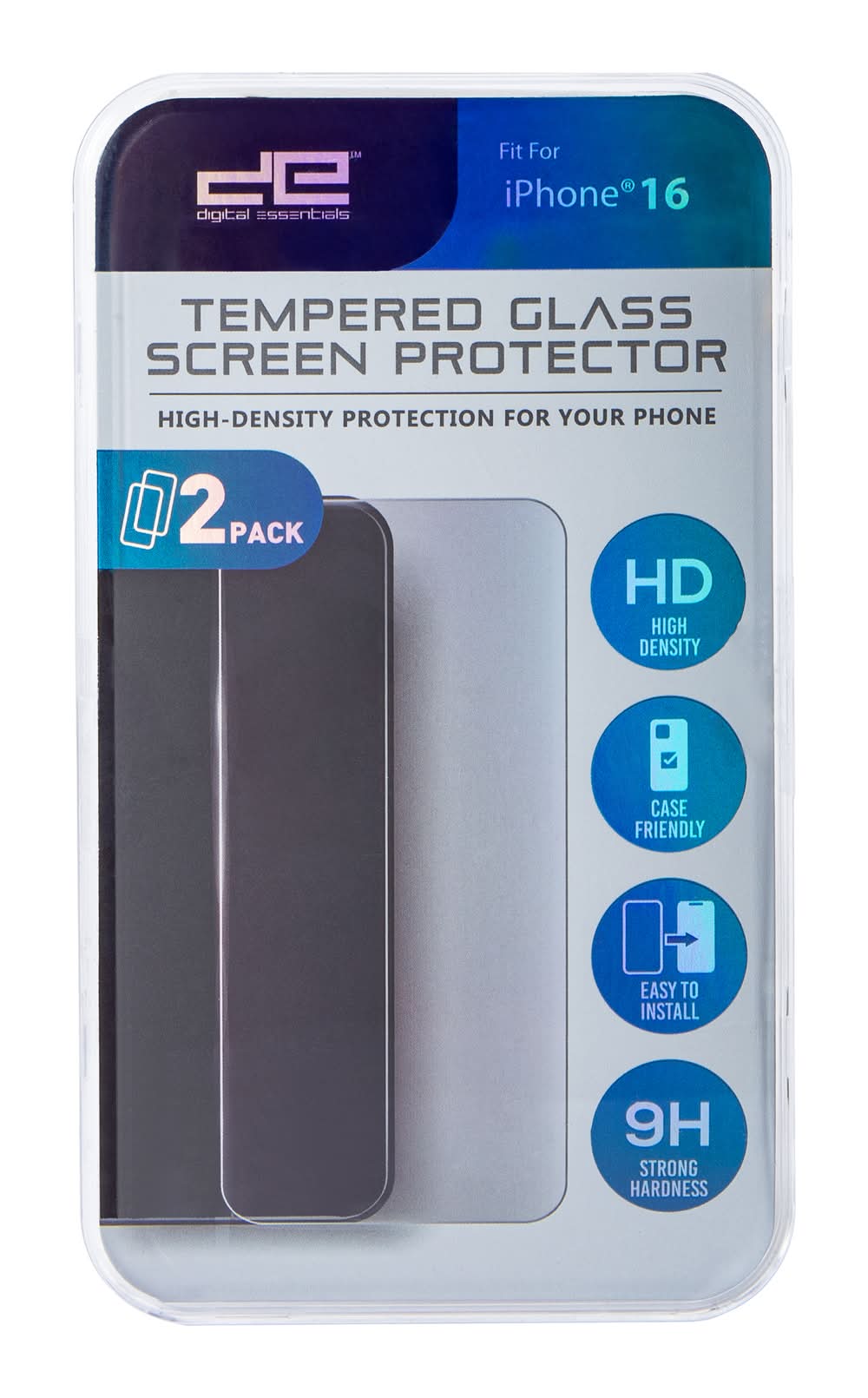 iPhone 16® Tempered Glass Screen Protector 2-Pack V2