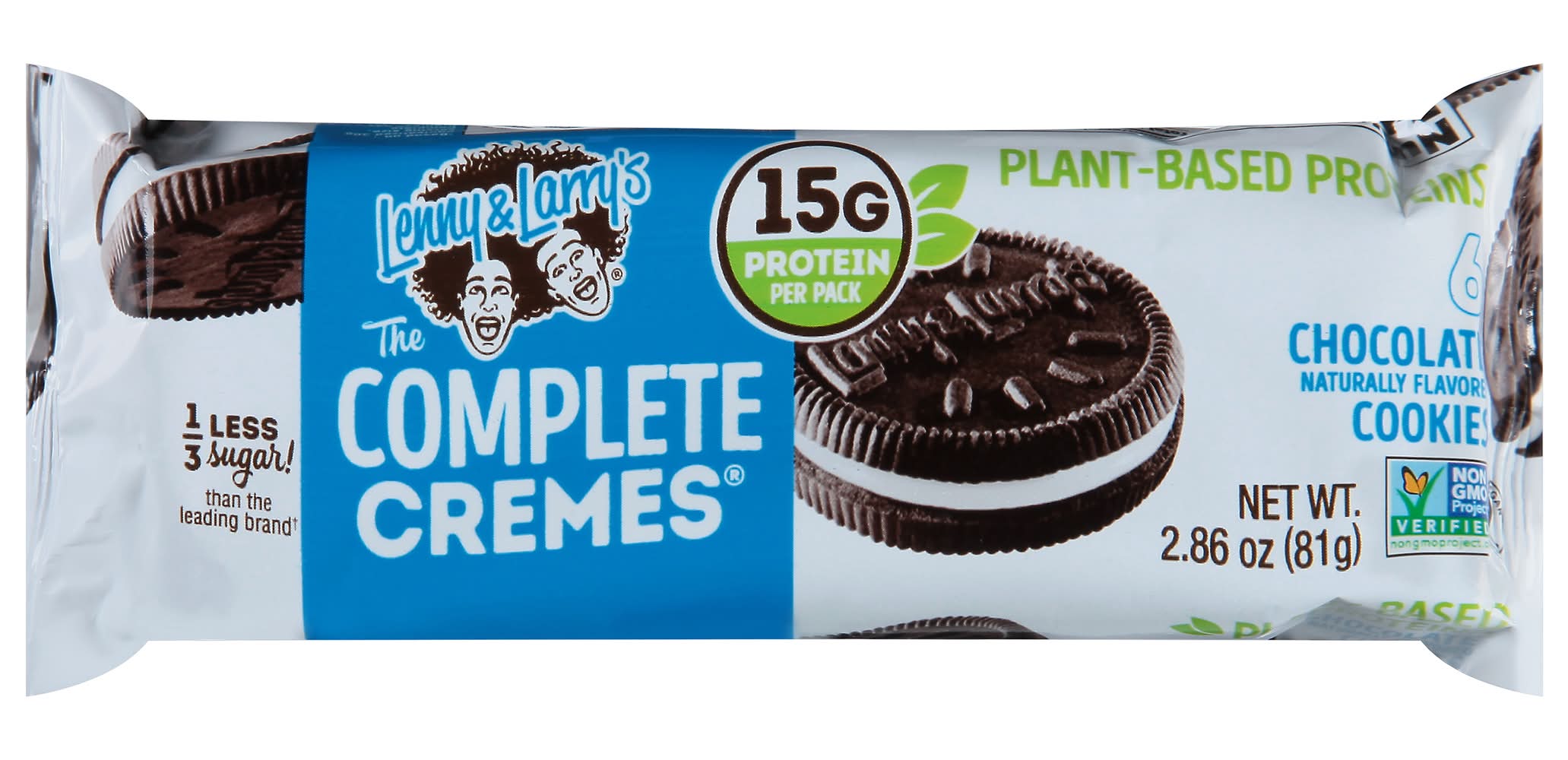 Lenny & Larry's Plant-Based Chocolate Protein Sandwich Cookies, Chocolate (2.86 oz)