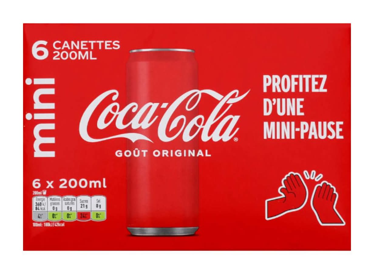 Coca-Cola - Mini boisson gazeuse goût original (6 x 200ml)