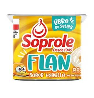 Soprole - Flan vainilla con salsa de caramelo - Pote 120 g