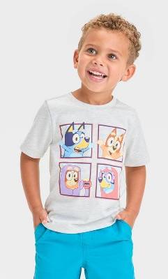 Toddler Boys' Bluey Bingo Grannies T-Shirt - Gray 2T
