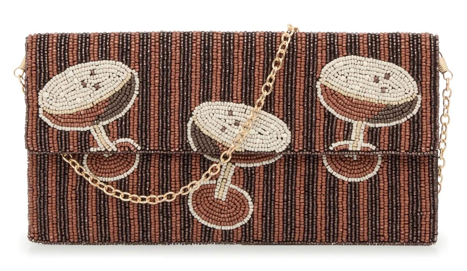 Kelly & Katie Espresso Martini Beaded Clutch (Espresso One Size)