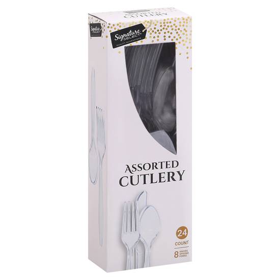 Signature Select Clear Plastic Assorted Cutlery (24 pieces)