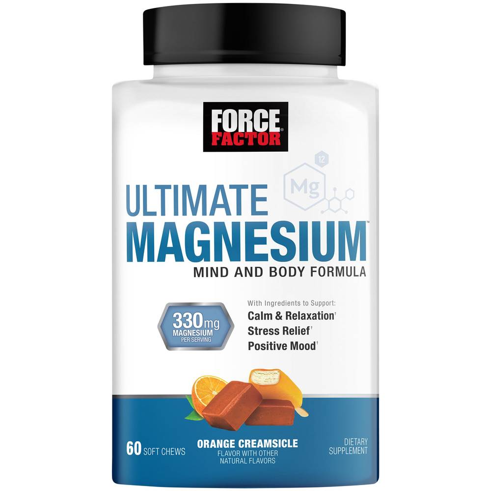 Force Factor Ultimate Magnesium Soft Chews 330 mg (orange creamsicle)