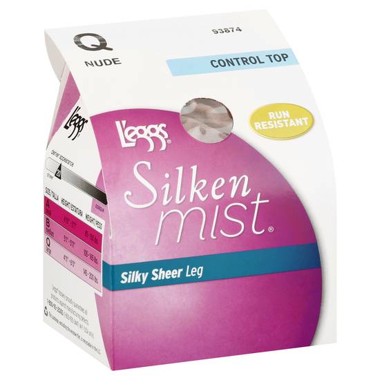 L'eggs Silken Mist Q Nude Silky Sheer Leg Control Top