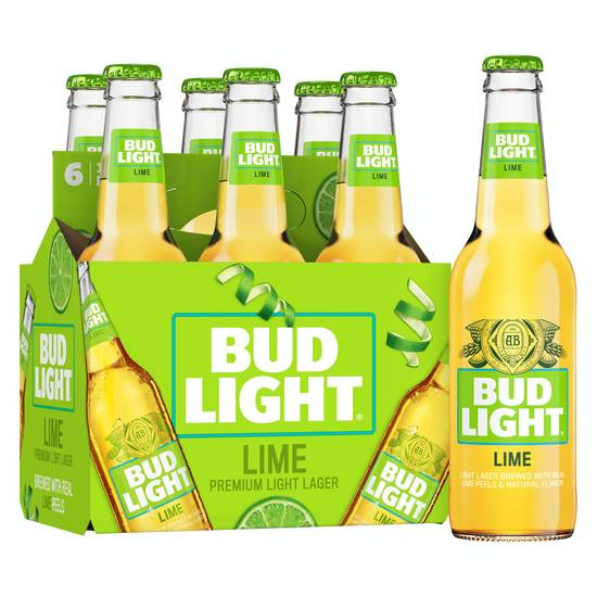 Bud Light Premium Light Lager Beer (6 pack, 12 fl oz) (lime)