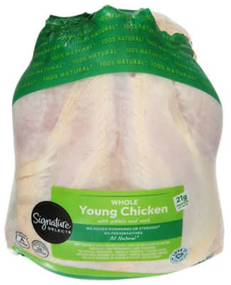 Signature Farms Whole Young Chicken With Giblets (6 lbs)