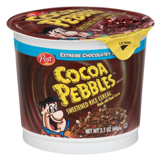 Post Cocoa Pebbles Cereal (sweetened rice real cocoa)