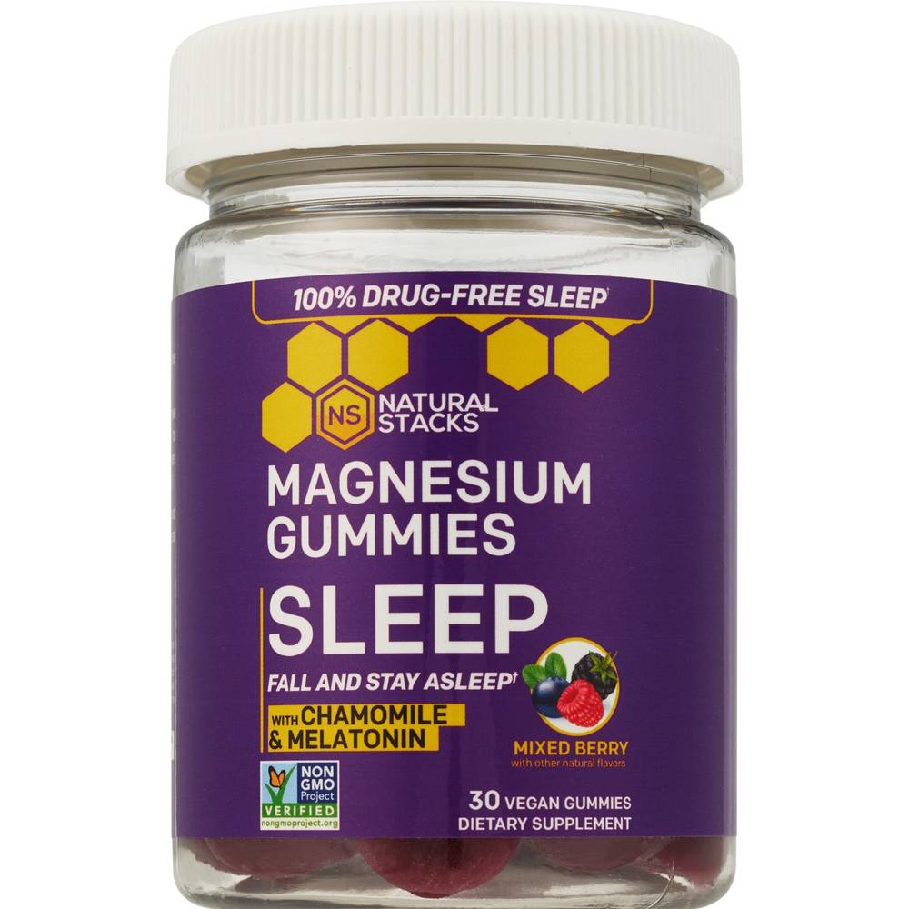 Natural Stacks Sleep Magnesium Gummies, 30 Ct